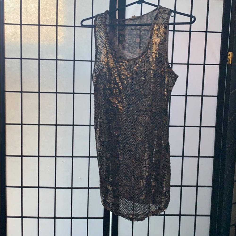 Sequin sparkle and fade, floral pattern shirt